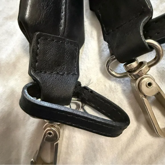 Pheobe Philo Rose Gold Chloe Black/Metallic Leather Double Zip Shoulder Bag - Picture 15 of 15